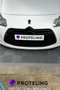 Déchromage calandre et logos Citroën DS3 blanche - covering noir brillant Proteling à Amblainville (Oise 60)