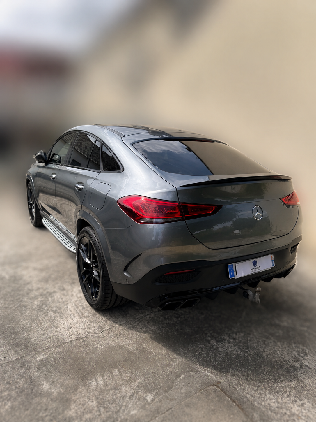 3/4 arrière Mercedes GLE coupe polissage, traitement céramique par Proteling Oise / val d'Oise